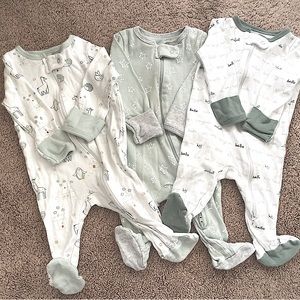 Baby boy footed sleepers